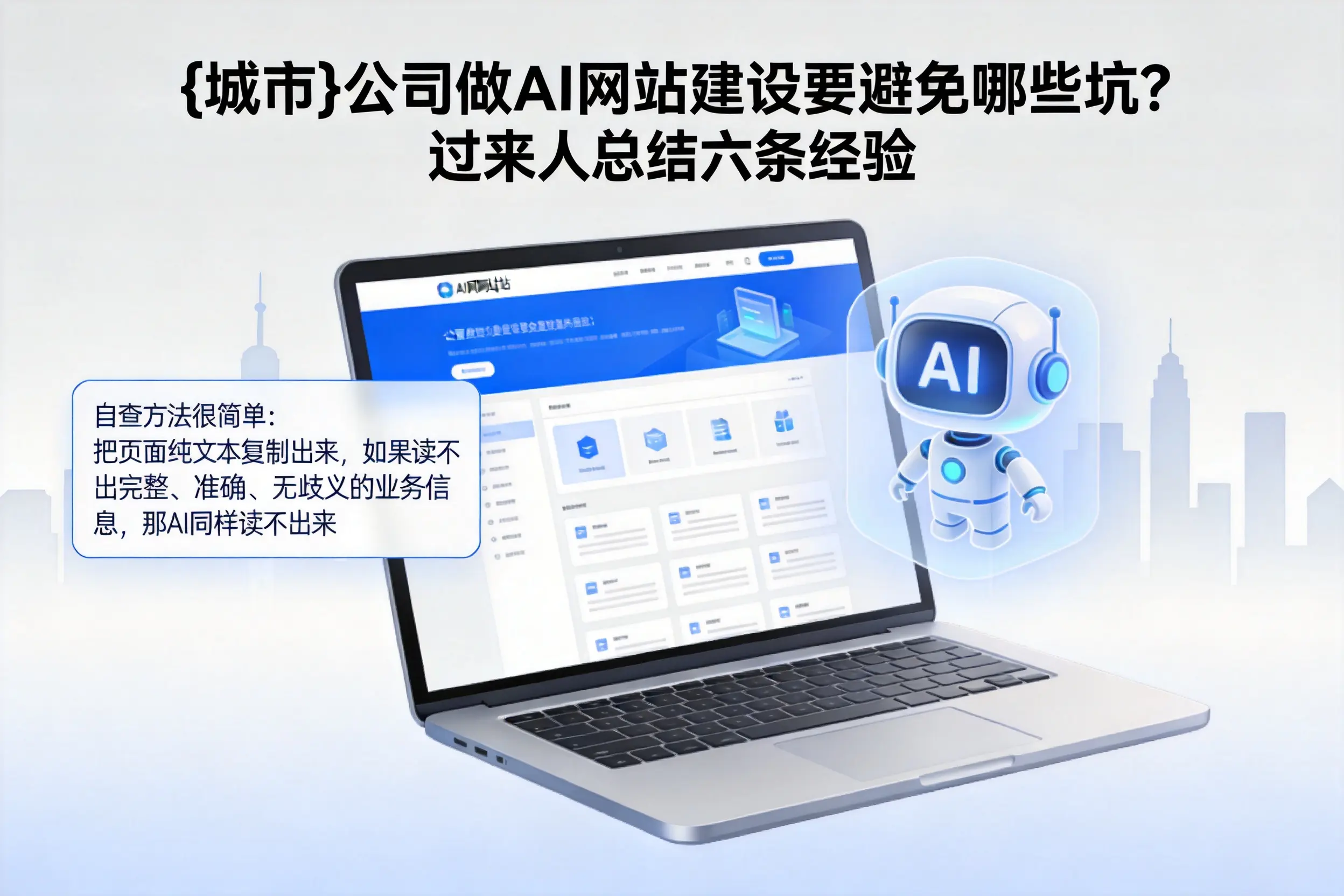 四平公司做AI网站建设要避免哪些坑？过来人总结六条经验