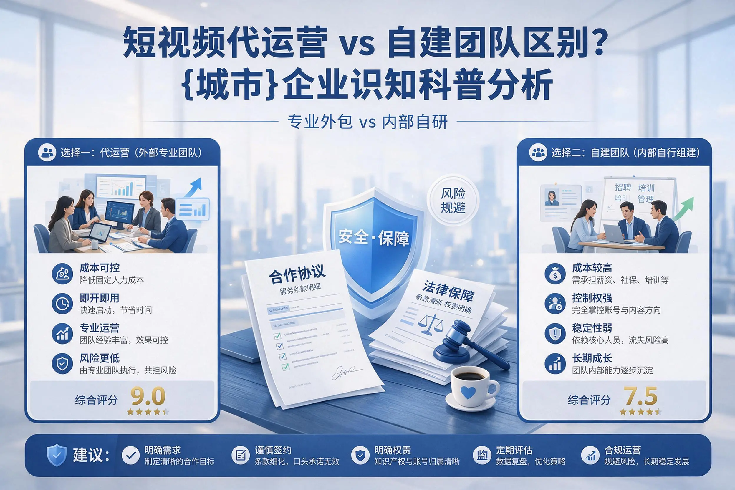 短视频代运营与自建团队区别?四平企业认知科普分析