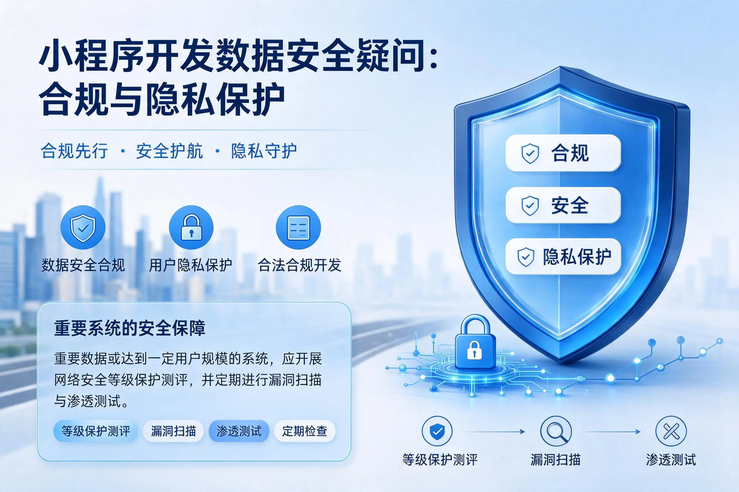 四平小程序开发数据安全疑问:合规与隐私保护
