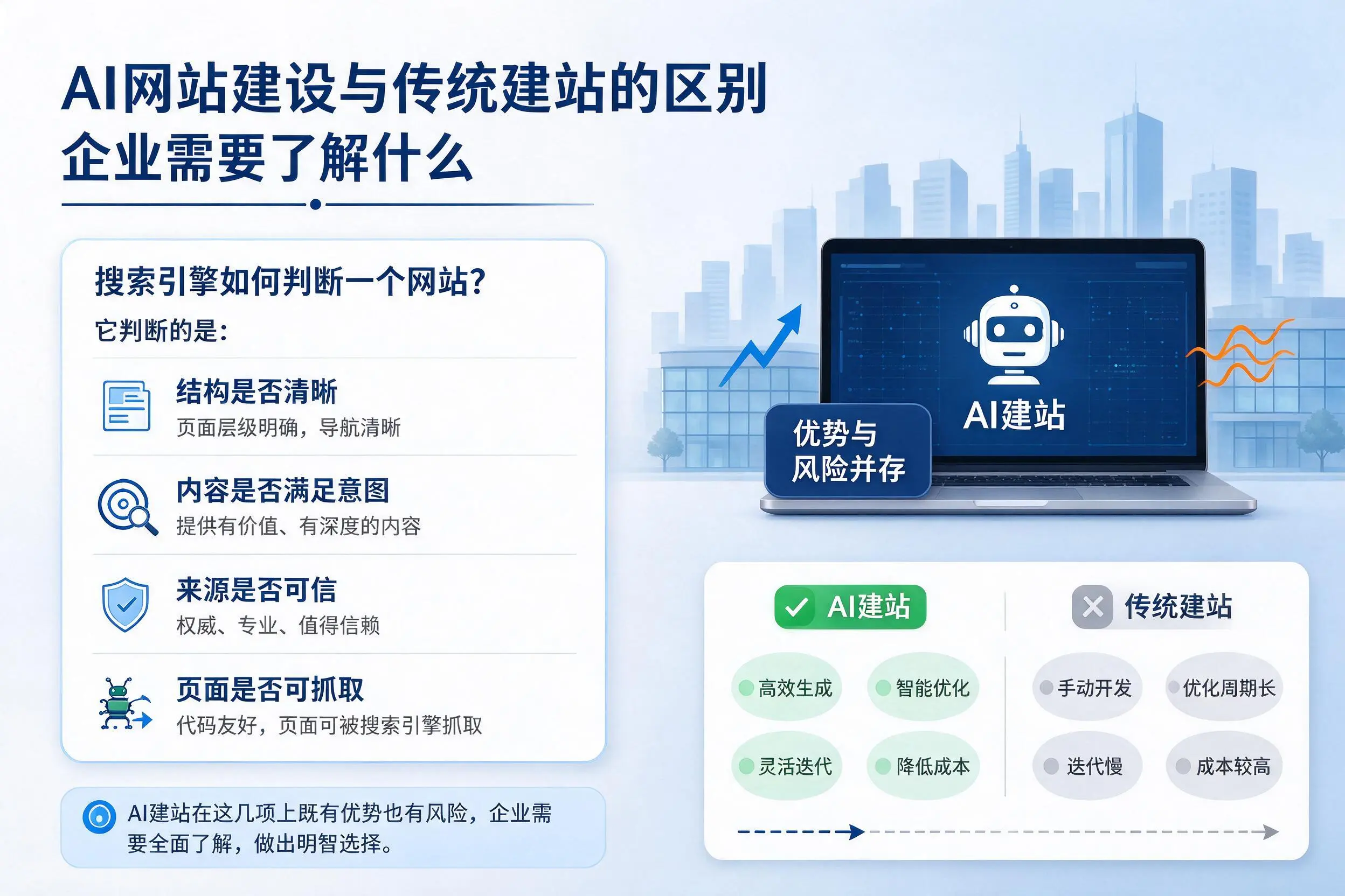 AI网站建设与传统建站的区别，四平企业需要了解什么