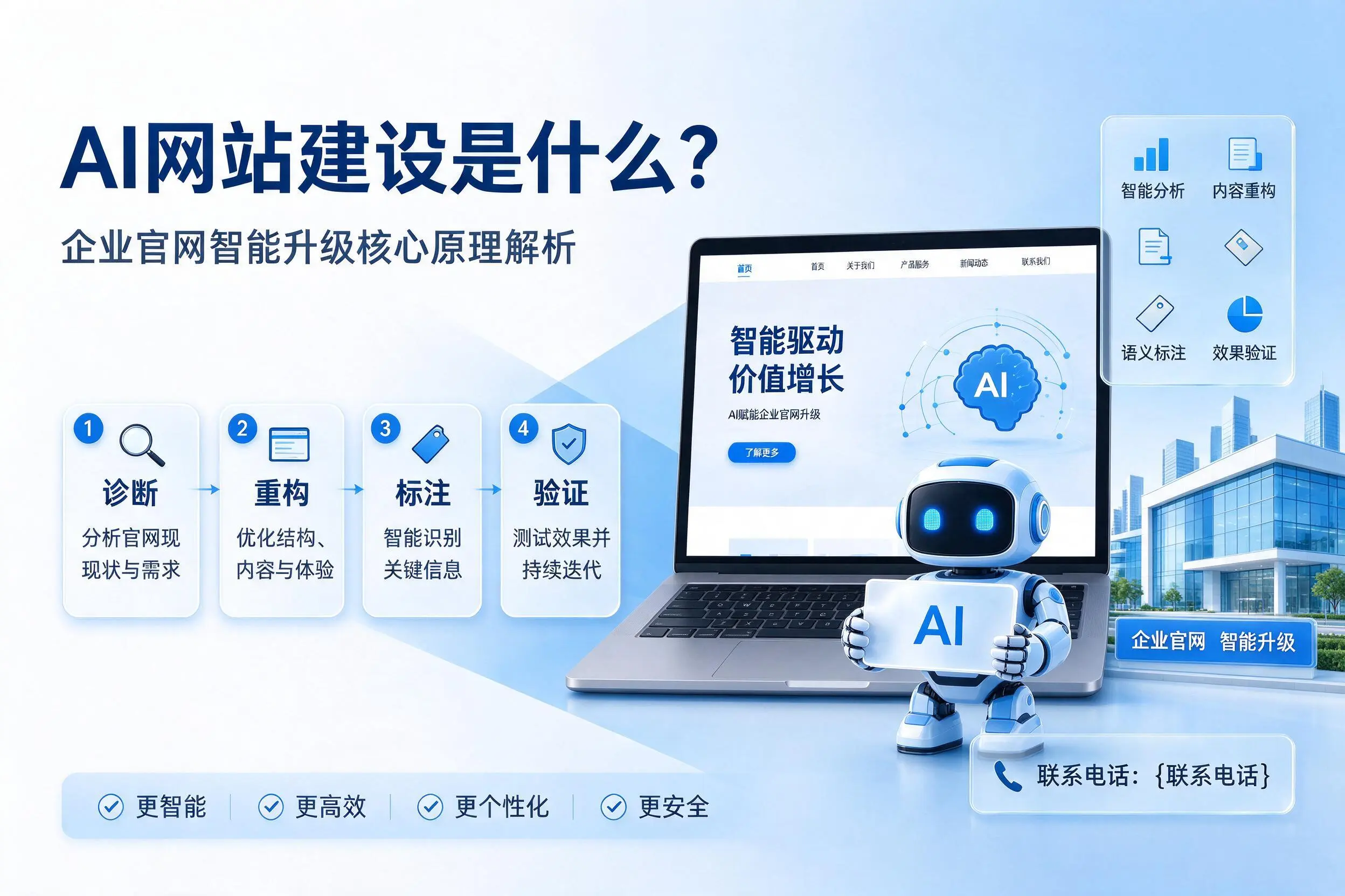 AI网站建设是什么?四平企业官网智能升级核心原理解析
