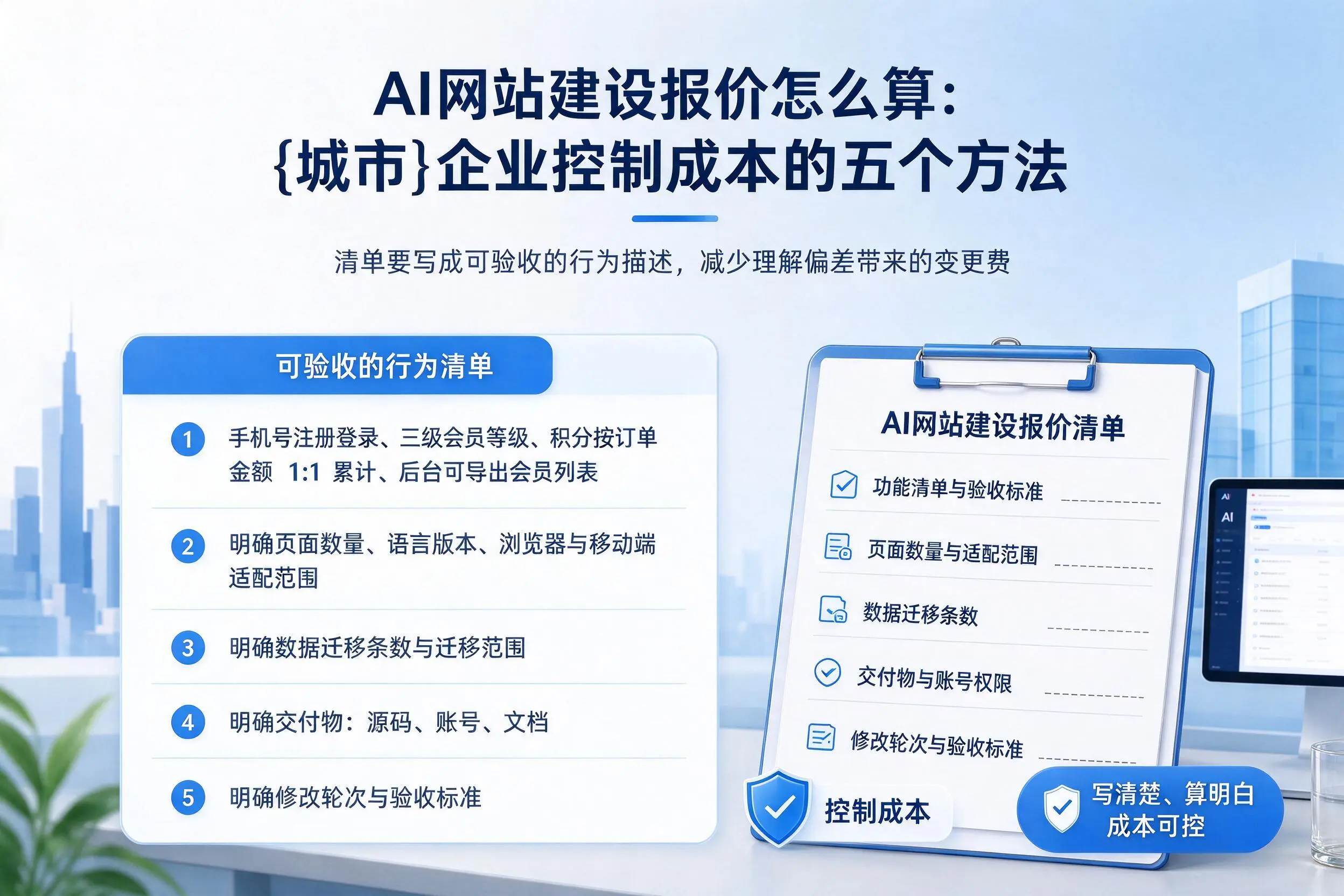 AI网站建设报价怎么算：四平企业控制成本的五个方法